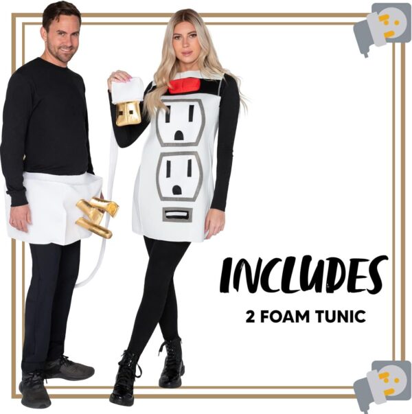 Spooktacular Creations Couple Plug and Socket Halloween Costume for Adults Halloween-XL