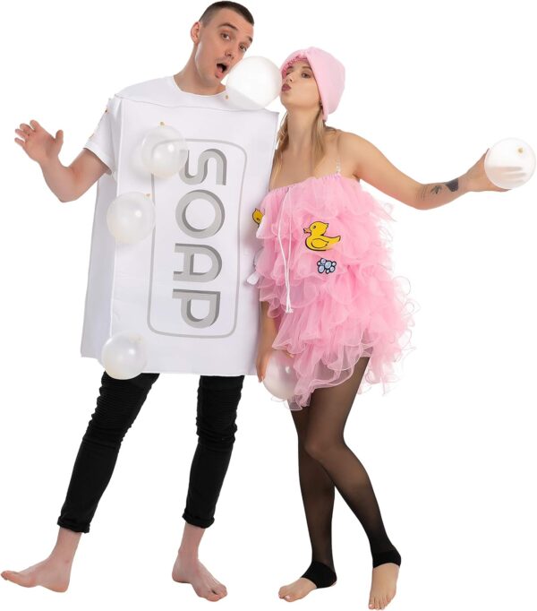 Spooktacular Creations Loofah and Soap Costume for Adult Group or Couples, Halloween Dress Up, Role-play, Carnival Cosplay