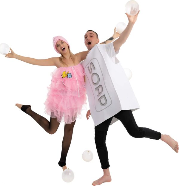 Spooktacular Creations Loofah and Soap Costume for Adult Group or Couples, Halloween Dress Up, Role-play, Carnival Cosplay