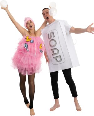 Spooktacular Creations Loofah and Soap Costume for Adult Group or Couples, Halloween Dress Up, Role-play, Carnival Cosplay