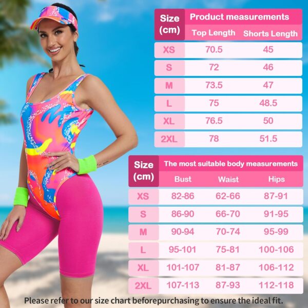 80s Workout Costume, Halloween Cosplay Couples Suit for Women, Swimwear Outfit 80s 90s Workout Costume Outfit