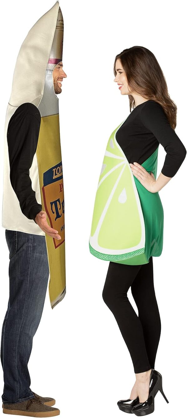 Rasta Imposta Tequila Bottle and Lime Slice Couple's Costume