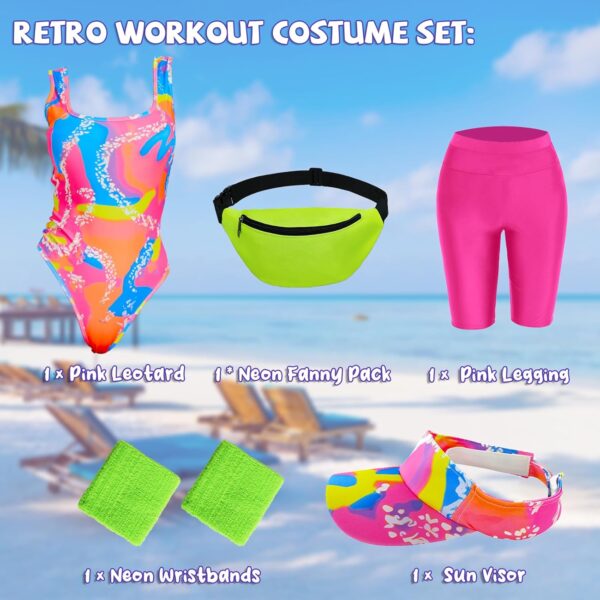 80s Workout Costume, Halloween Cosplay Couples Suit for Women, Swimwear Outfit 80s 90s Workout Costume Outfit