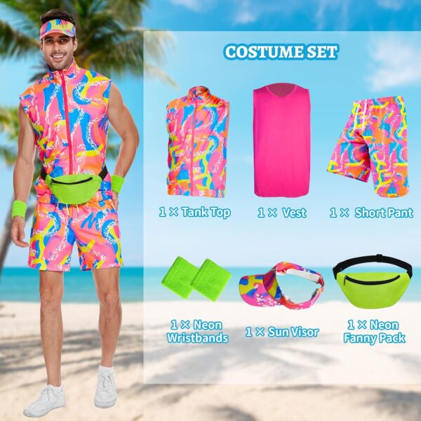 80s Workout Costume for Men, Halloween Cosplay Couples Suit Outfits, 80s 90s Men Workout Costume Outfit Set