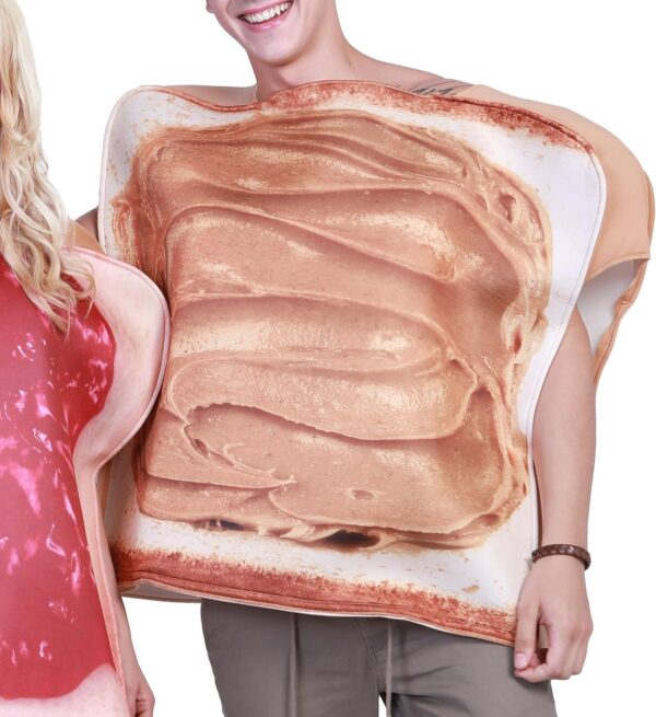 EraSpooky Couples Peanut Butter and Jelly Costume Halloween Party Funny Food Fancy Dress