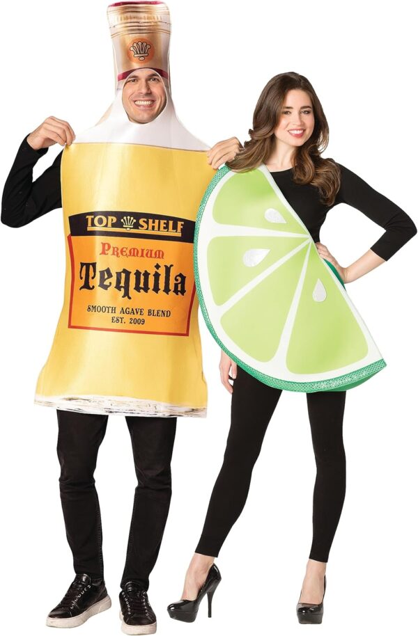 Rasta Imposta Tequila Bottle and Lime Slice Couple's Costume