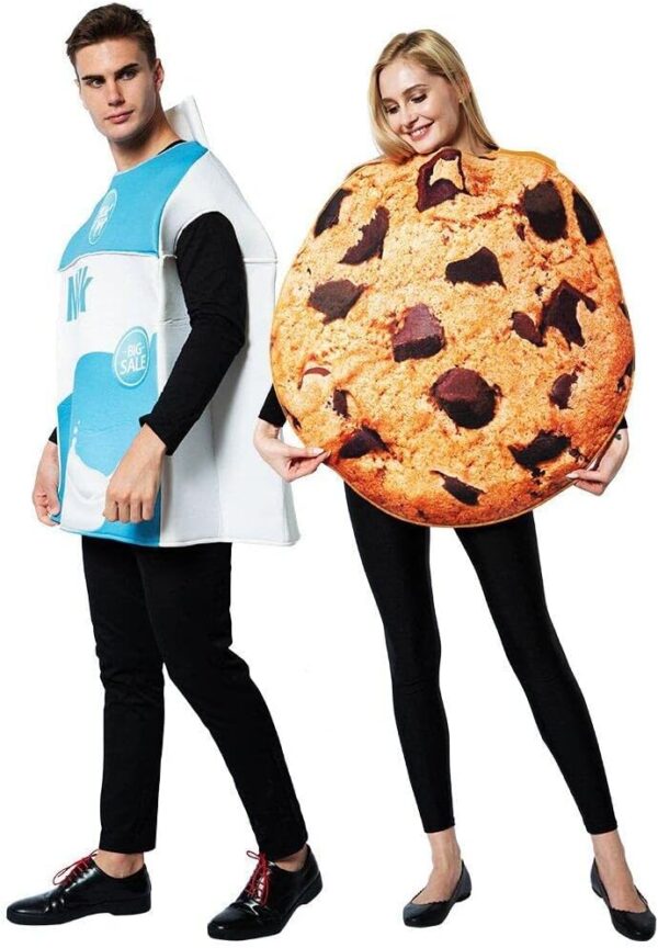 Halloween Couples Costumes - Cookies and Milk Cosplay Costume Halloween Dress Up Funny Costumes for Adult Men Women